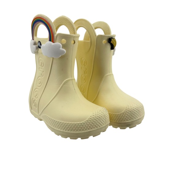CROCS Other - Crocs Handle It Rain Boots Toddler C8 Yellow Rainboots Rainbow Toddler